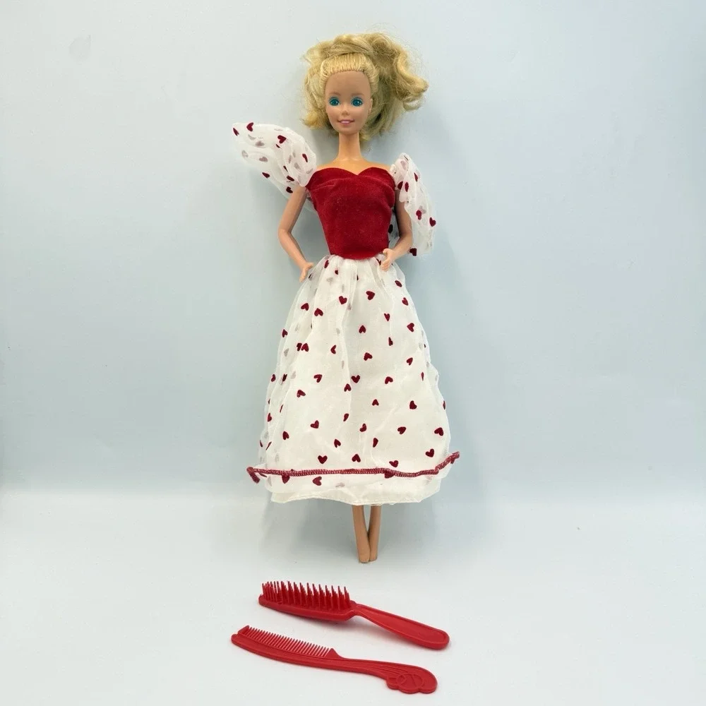 barbie with red heart dress New * Barbie Signature Celebration Doll * with Heart Dress & Sunglasses